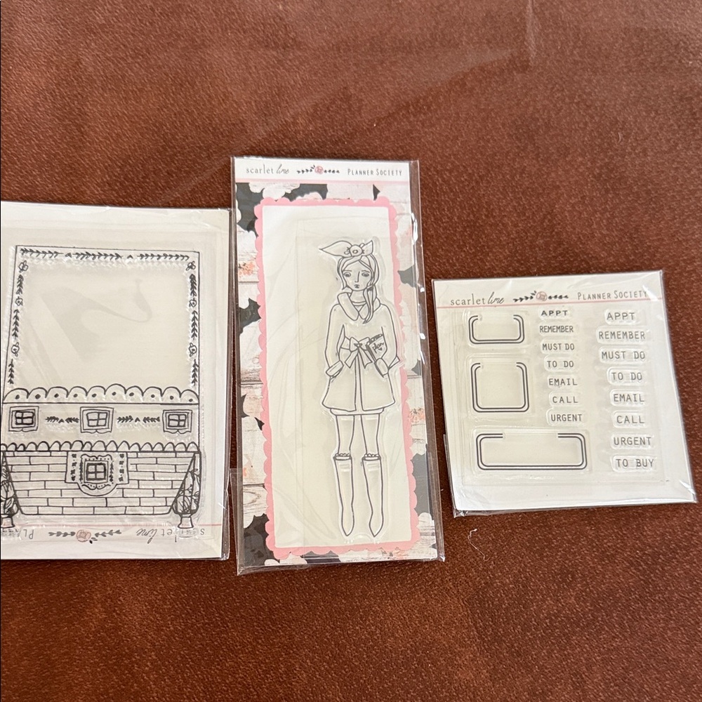 Pink Planner Sticker and Stamp Set